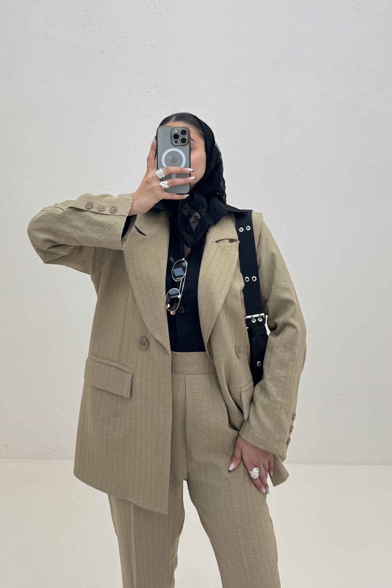 ست کت و شلوار شانتون زیپی کاتلین