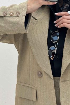 ست کت و شلوار شانتون زیپی کاتلین