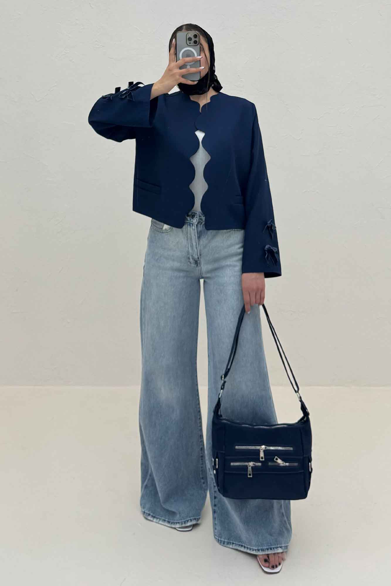 کت مازراتی جلو موجی آستین پاپیون