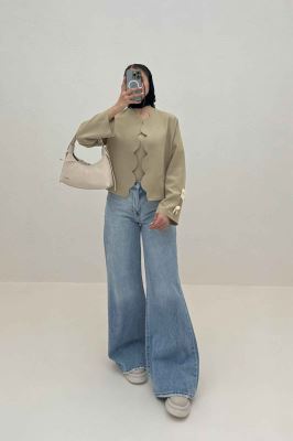 کت مازراتی جلو موجی آستین پاپیون