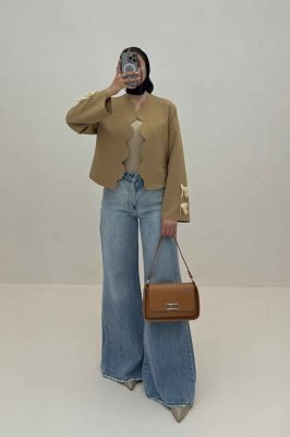 کت مازراتی جلو موجی آستین پاپیون