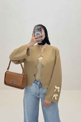 کت مازراتی جلو موجی آستین پاپیون