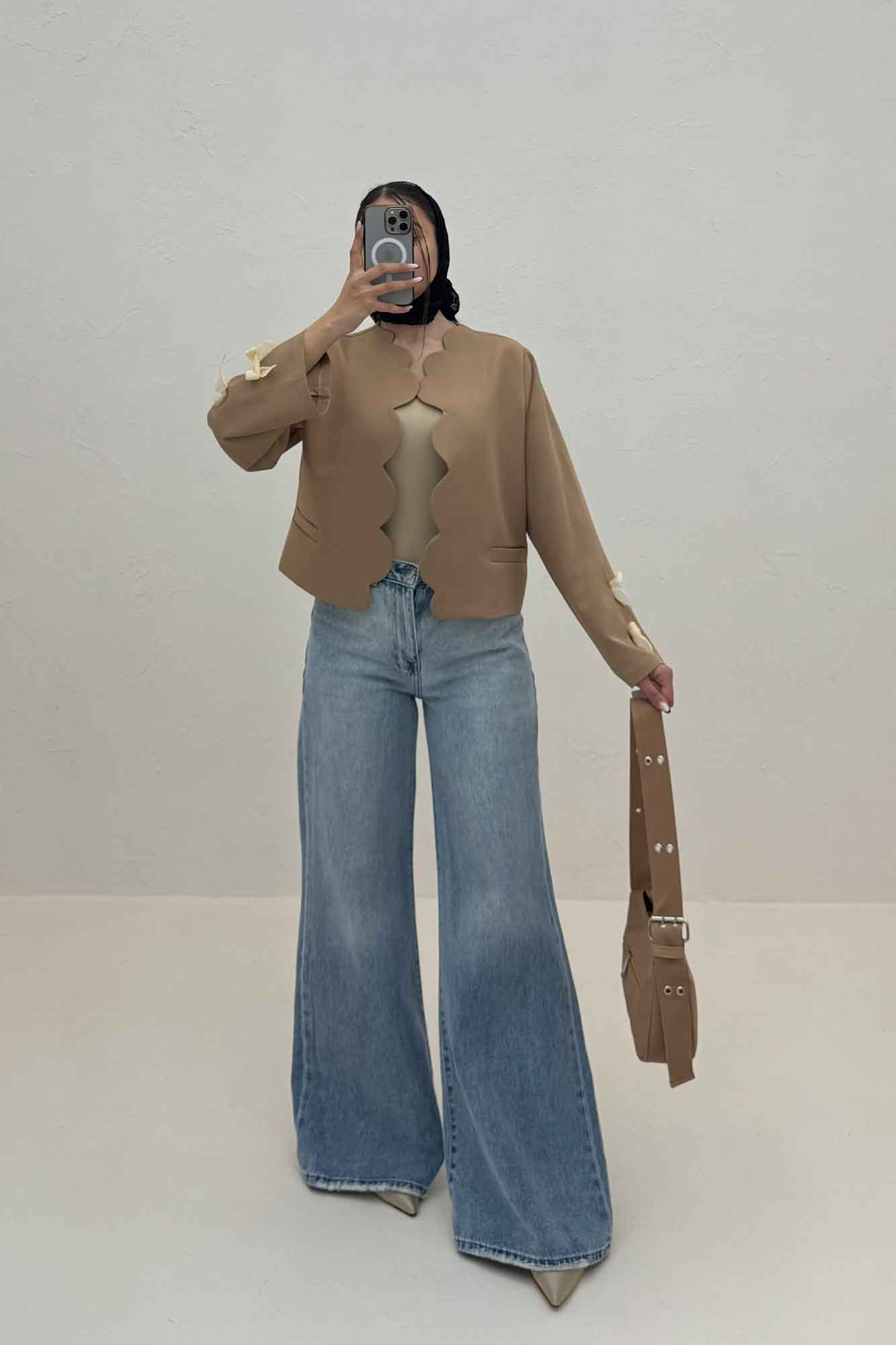 کت مازراتی جلو موجی آستین پاپیون