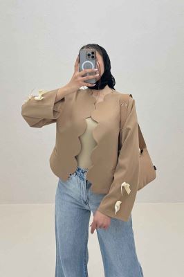 کت مازراتی جلو موجی آستین پاپیون