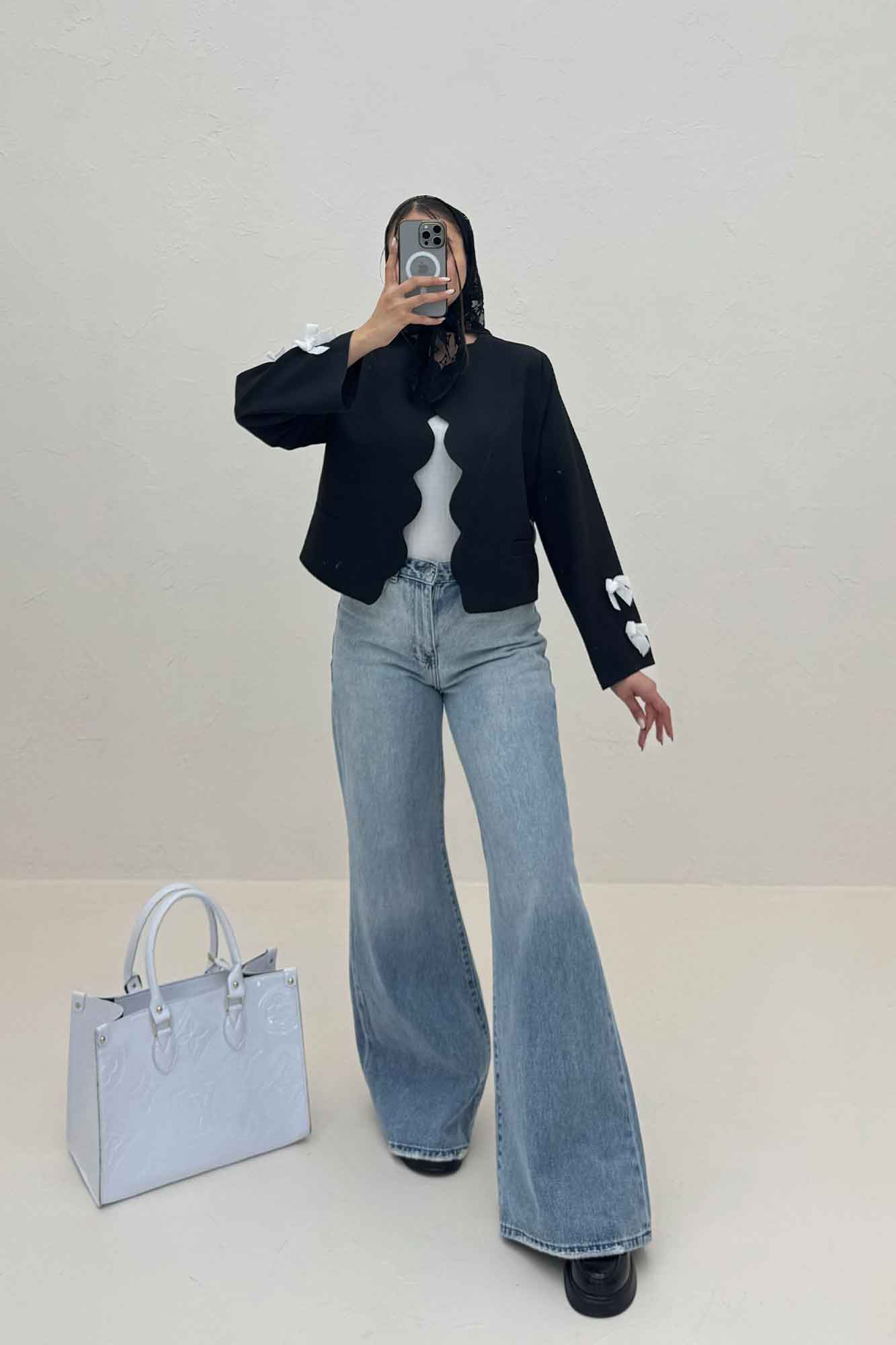 کت مازراتی جلو موجی آستین پاپیون