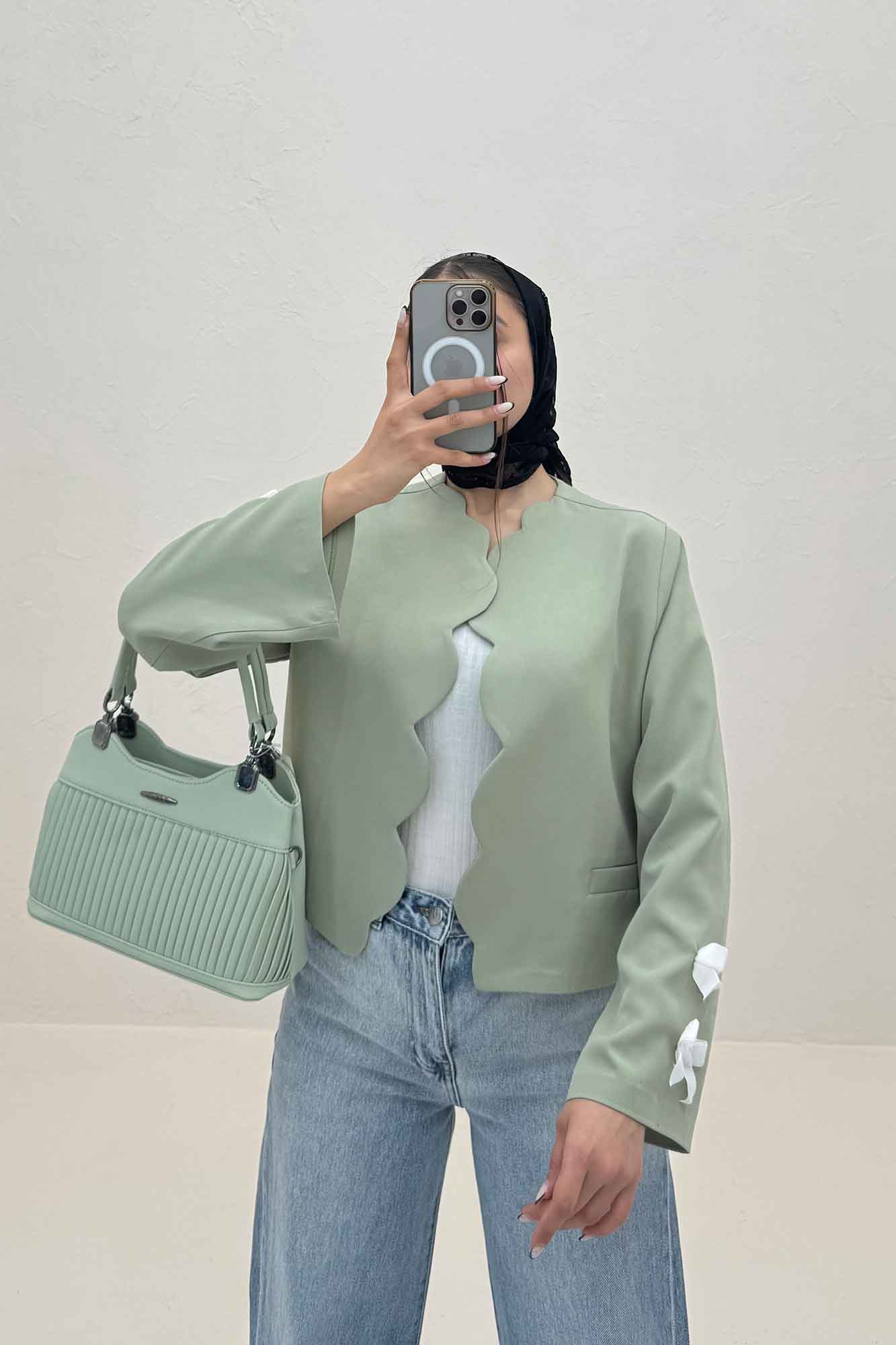 کت مازراتی جلو موجی آستین پاپیون