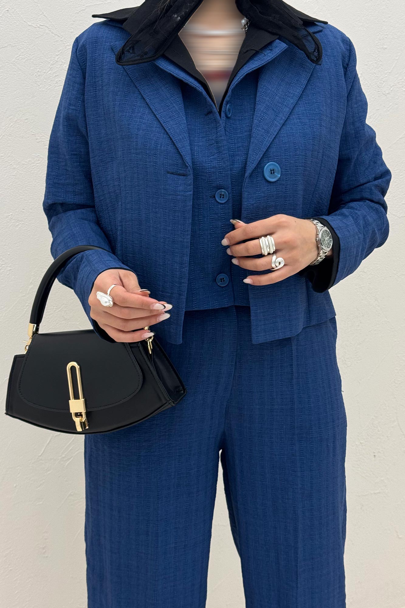 ست کت و شلوار ژیله دار شانتون زیپی 