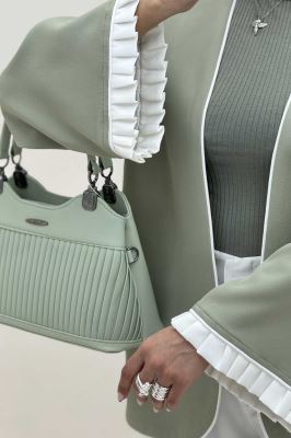 کت مازراتی مغزی دوزی آستین پیلیسه تور