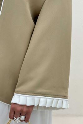 کت مازراتی مغزی دوزی آستین پیلیسه تور