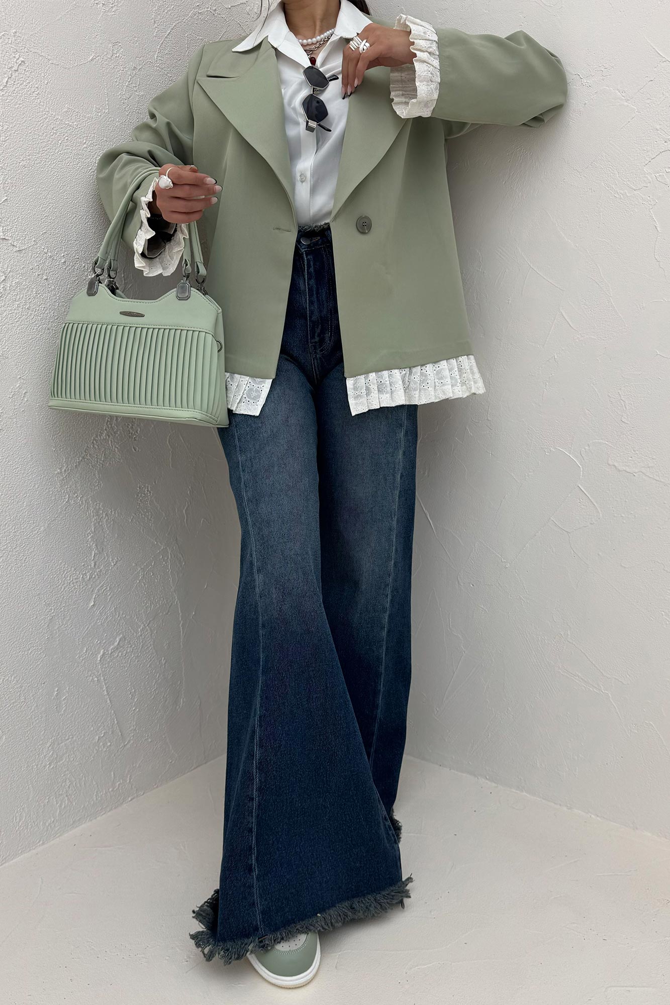 کت مازراتی یقه انگلیسی حاشیه پیلیسه تور