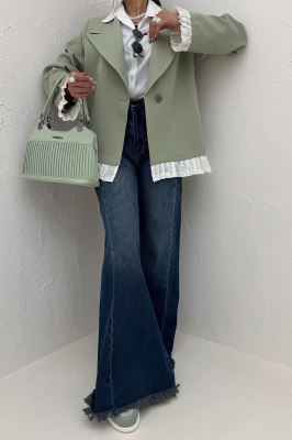 کت مازراتی یقه انگلیسی حاشیه پیلیسه تور