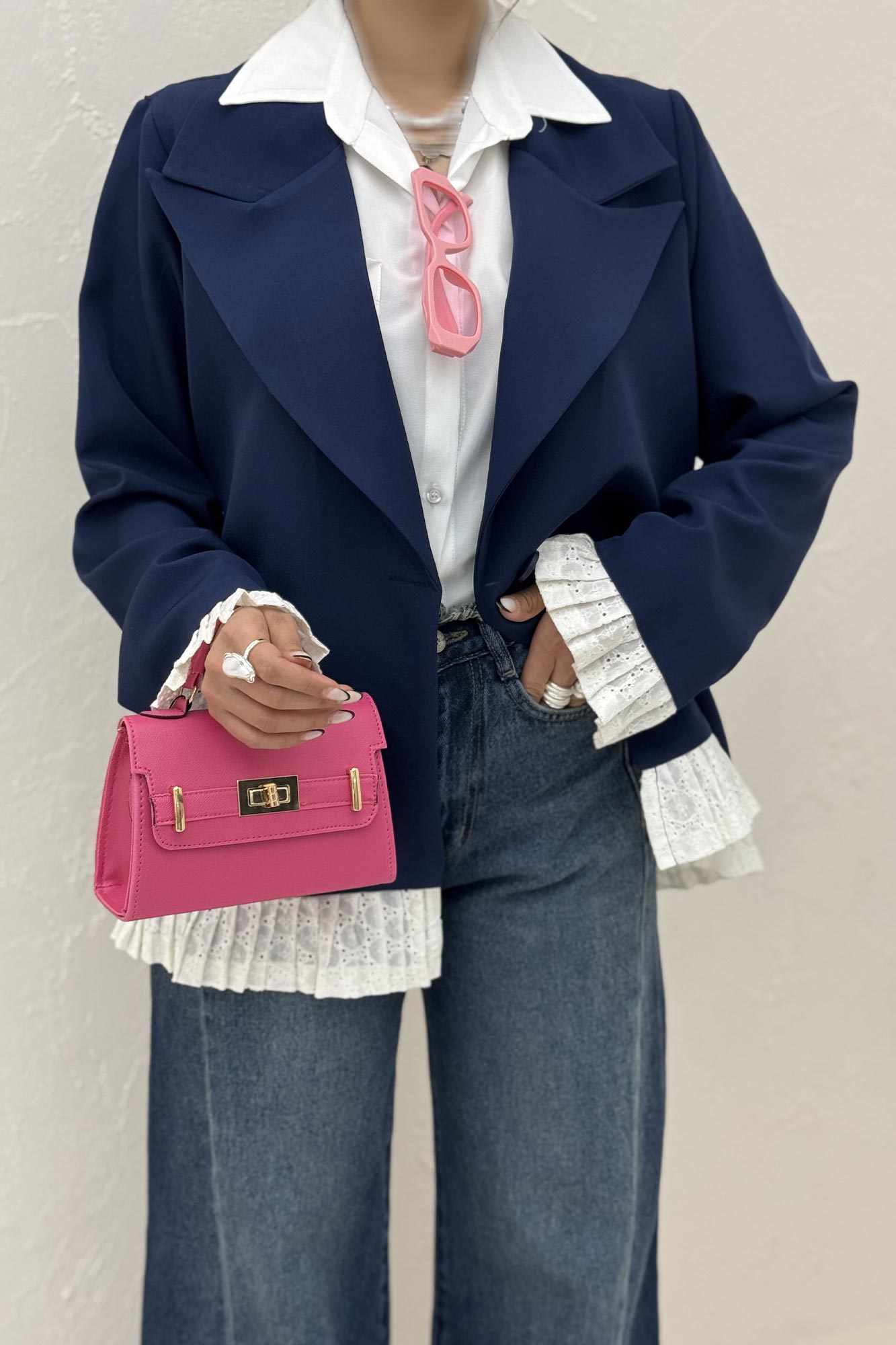 کت مازراتی یقه انگلیسی حاشیه پیلیسه تور