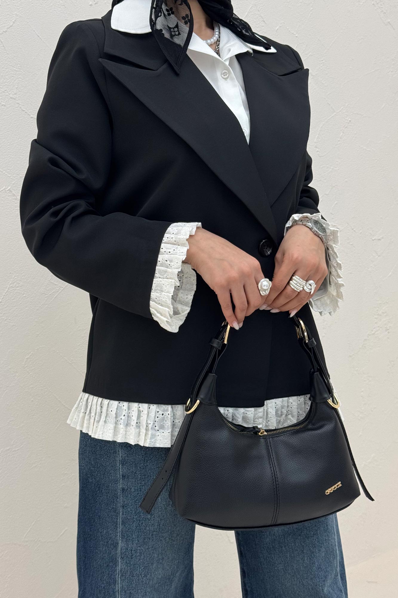 کت مازراتی یقه انگلیسی حاشیه پیلیسه تور