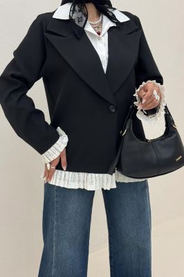 کت مازراتی یقه انگلیسی حاشیه پیلیسه تور