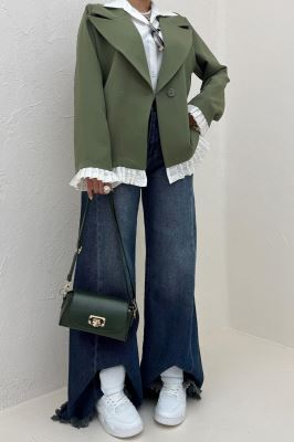 کت مازراتی یقه انگلیسی حاشیه پیلیسه تور