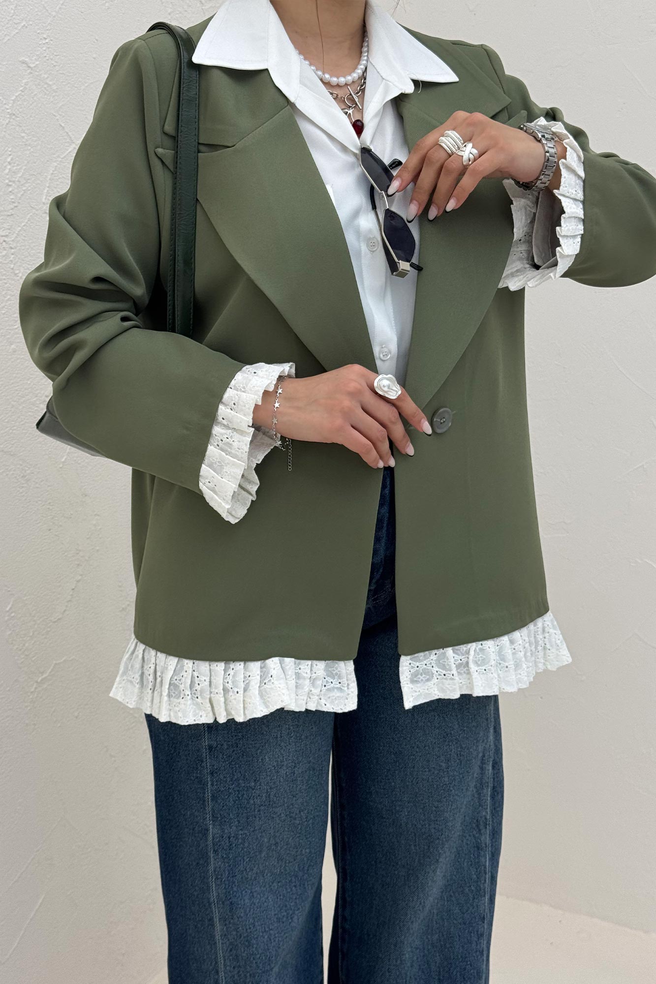 کت مازراتی یقه انگلیسی حاشیه پیلیسه تور