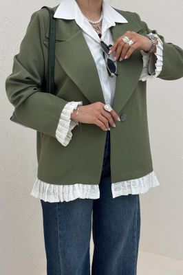 کت مازراتی یقه انگلیسی حاشیه پیلیسه تور