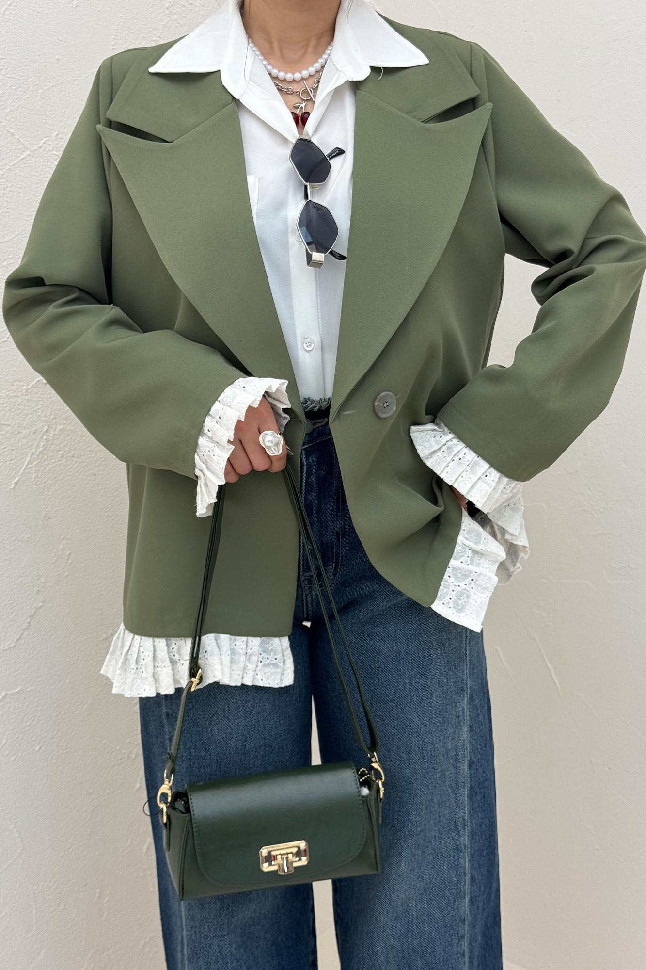 کت مازراتی یقه انگلیسی حاشیه پیلیسه تور