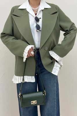 کت مازراتی یقه انگلیسی حاشیه پیلیسه تور