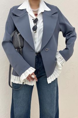 کت مازراتی یقه انگلیسی حاشیه پیلیسه تور