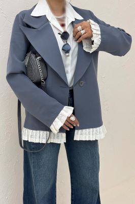 کت مازراتی یقه انگلیسی حاشیه پیلیسه تور