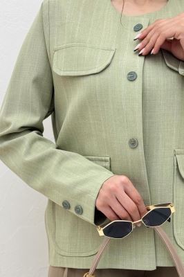 کت یقه گرد بزیاق دیپلمات 4 در جیب