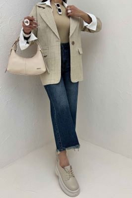 کت ژاکارد یقه ب ب لارسا