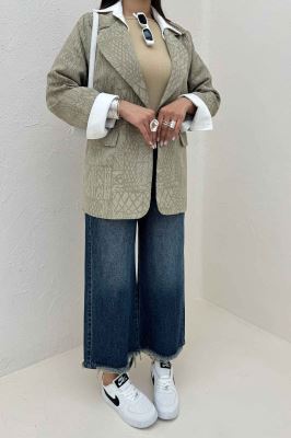 کت ژاکارد یقه ب ب لارسا