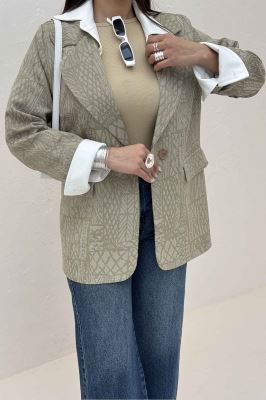 کت ژاکارد یقه ب ب لارسا