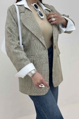 کت ژاکارد یقه ب ب لارسا