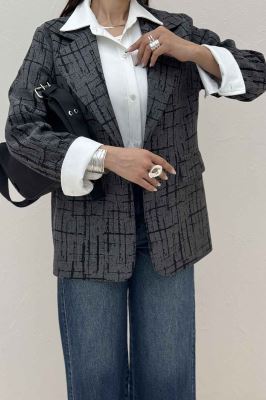 کت ژاکارد یقه ب ب لارسا