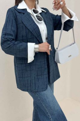 کت ژاکارد یقه ب ب لارسا