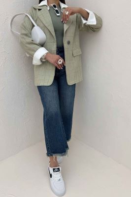 کت ژاکارد یقه ب ب لارسا