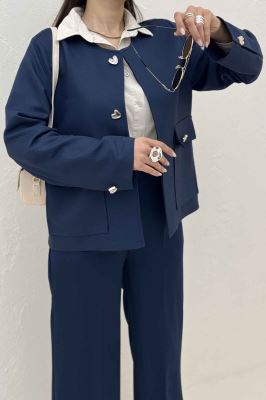 کت یقه گرد دو جیب پاکتی مازراتی کجراه