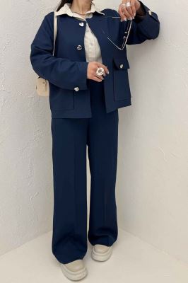 کت یقه گرد دو جیب پاکتی مازراتی کجراه