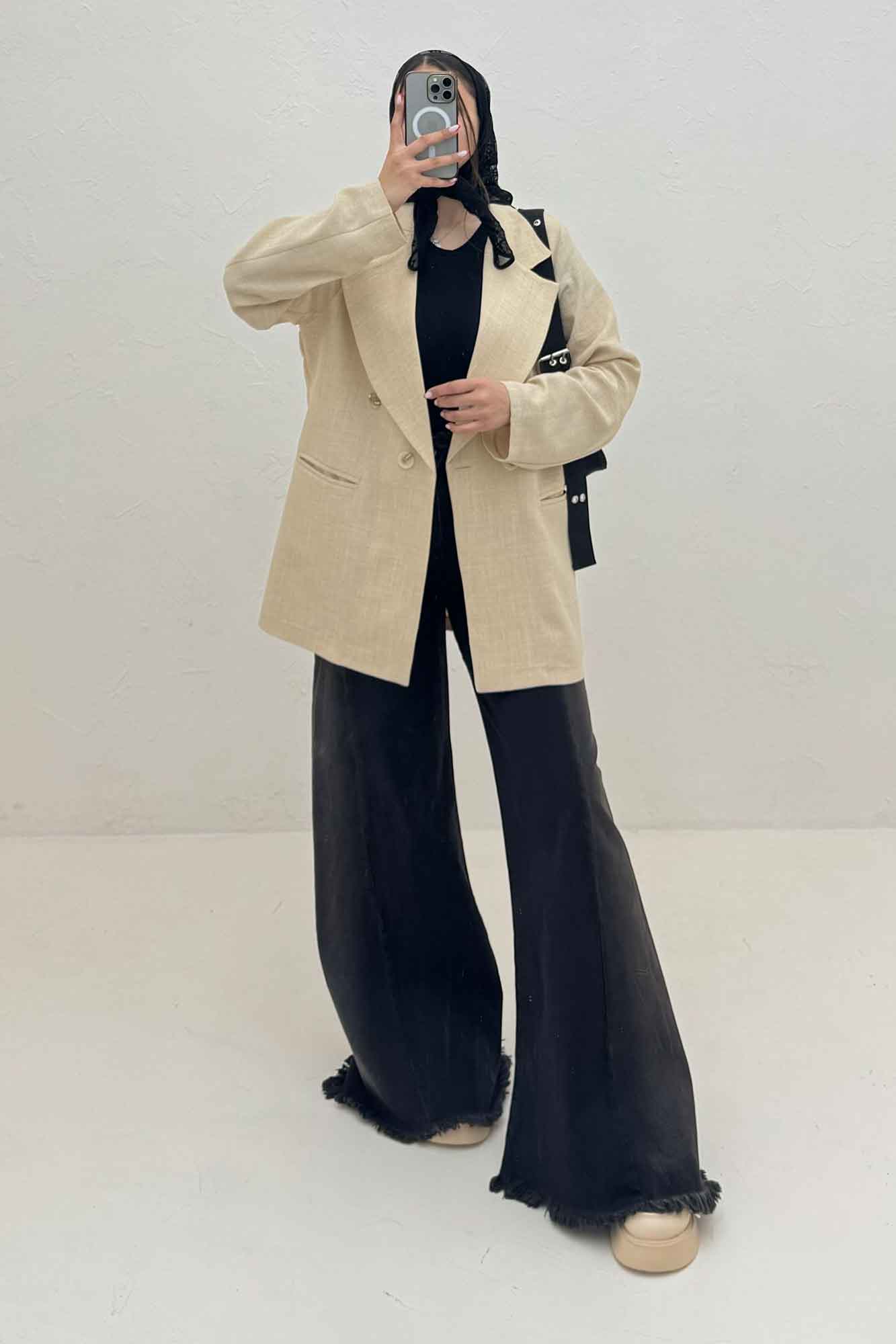 کت شانتون راه راه جیب فیلتو ایشیل