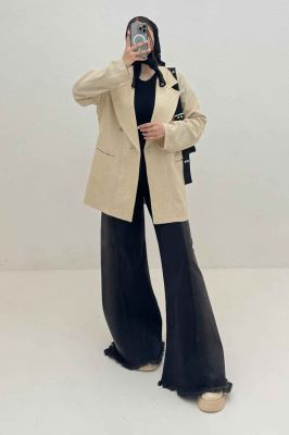 کت شانتون راه راه جیب فیلتو ایشیل