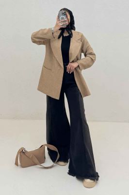 کت شانتون راه راه جیب فیلتو ایشیل