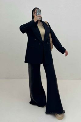 کت شانتون راه راه جیب فیلتو ایشیل