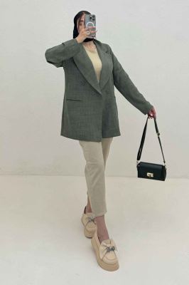 کت شانتون راه راه جیب فیلتو ایشیل