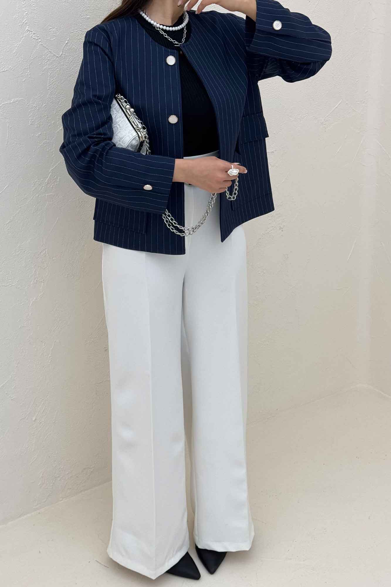 کت یقه گرد دو جیب پاکتی مازراتی دیپلمات 