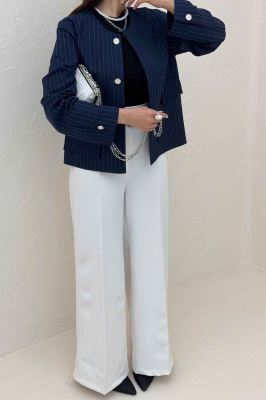 کت یقه گرد دو جیب پاکتی مازراتی دیپلمات 