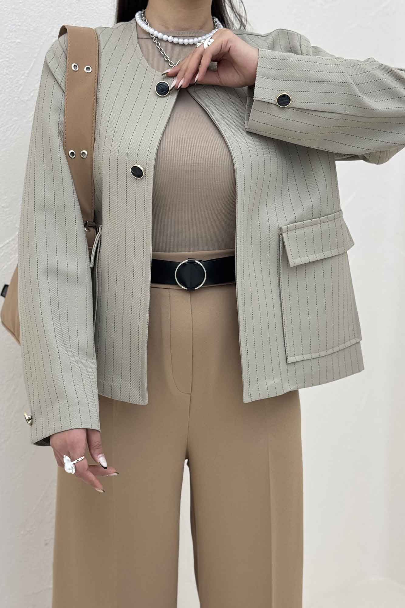 کت یقه گرد دو جیب پاکتی مازراتی دیپلمات 