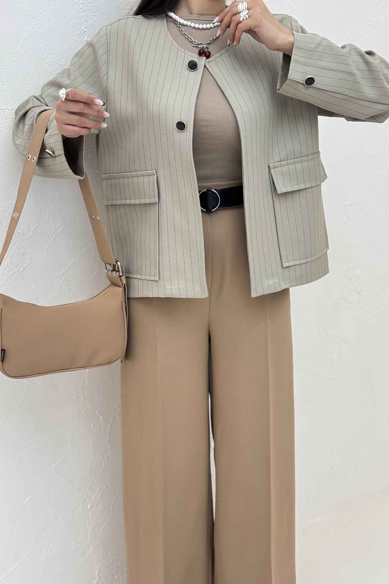 کت یقه گرد دو جیب پاکتی مازراتی دیپلمات 