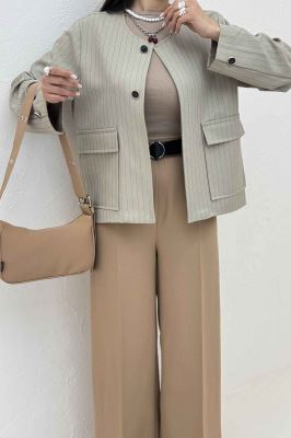 کت یقه گرد دو جیب پاکتی مازراتی دیپلمات 