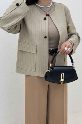 کت یقه گرد دو جیب پاکتی مازراتی دیپلمات 