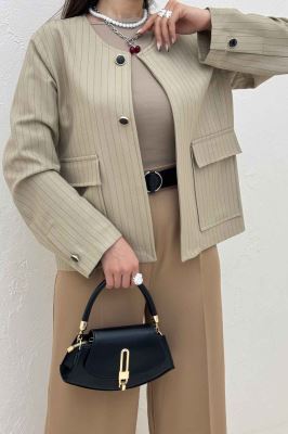 کت یقه گرد دو جیب پاکتی مازراتی دیپلمات 