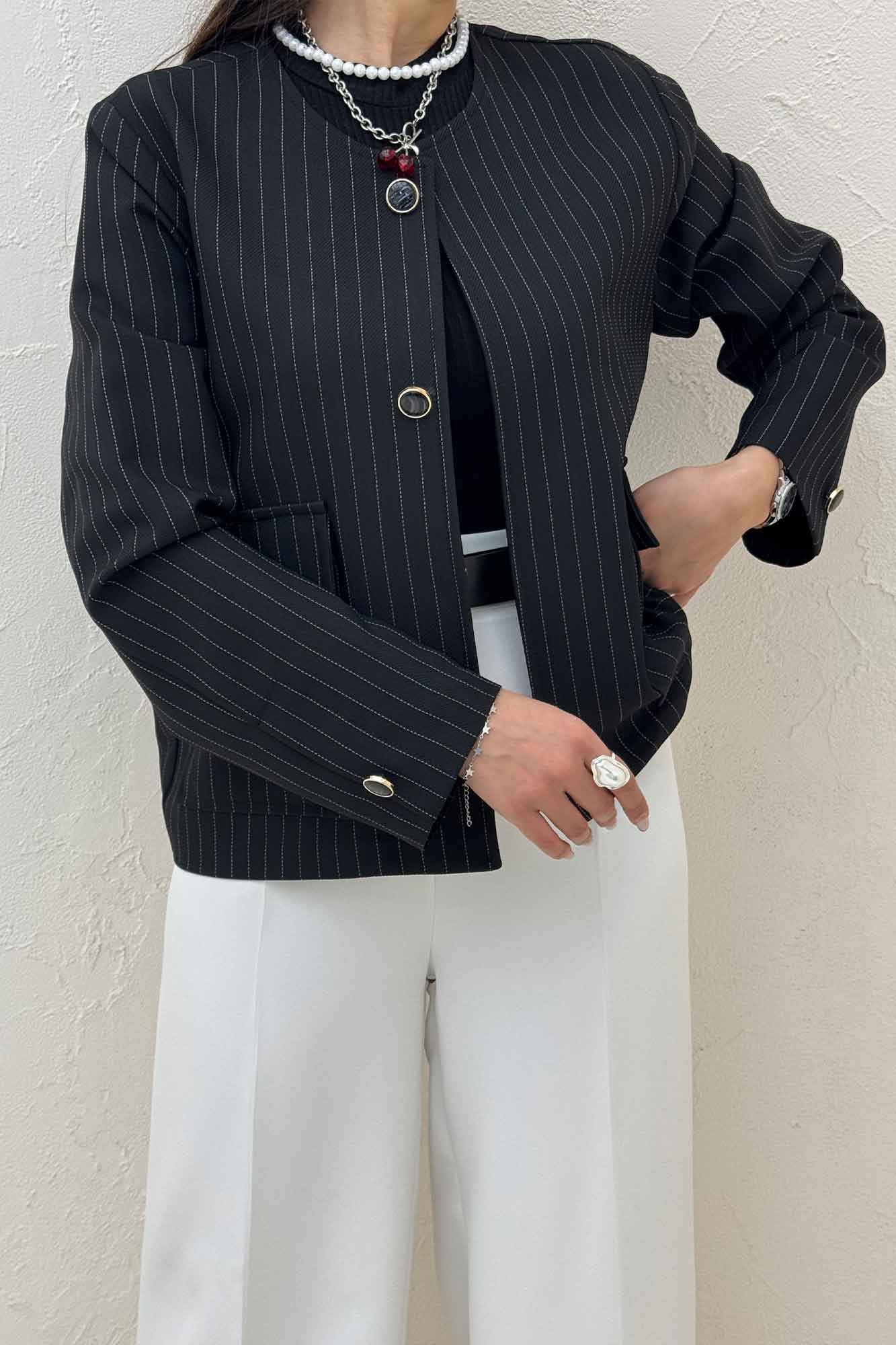 کت یقه گرد دو جیب پاکتی مازراتی دیپلمات 