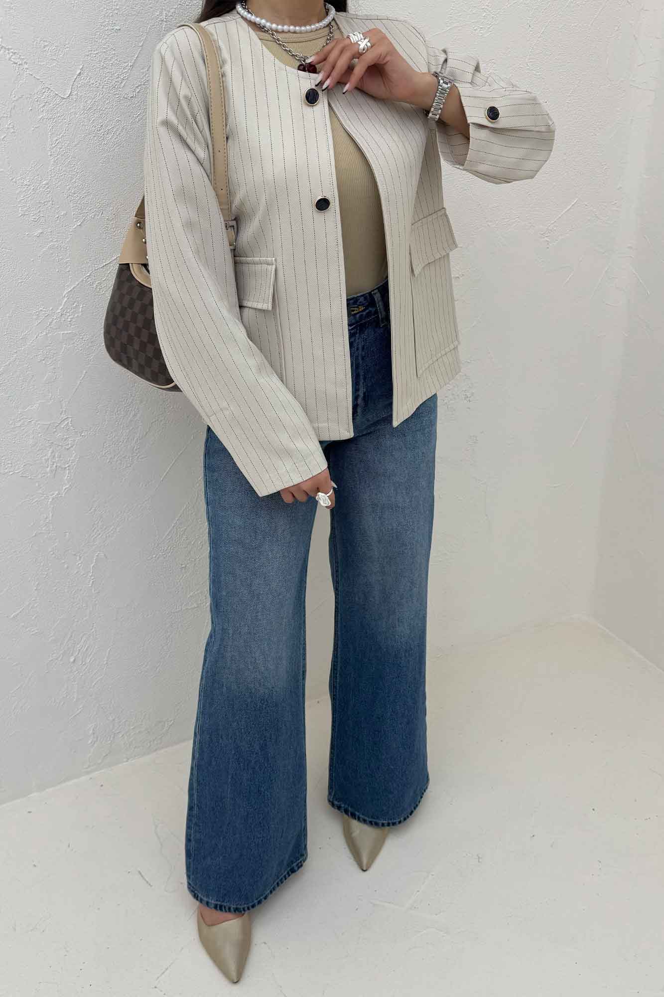 کت یقه گرد دو جیب پاکتی مازراتی دیپلمات 