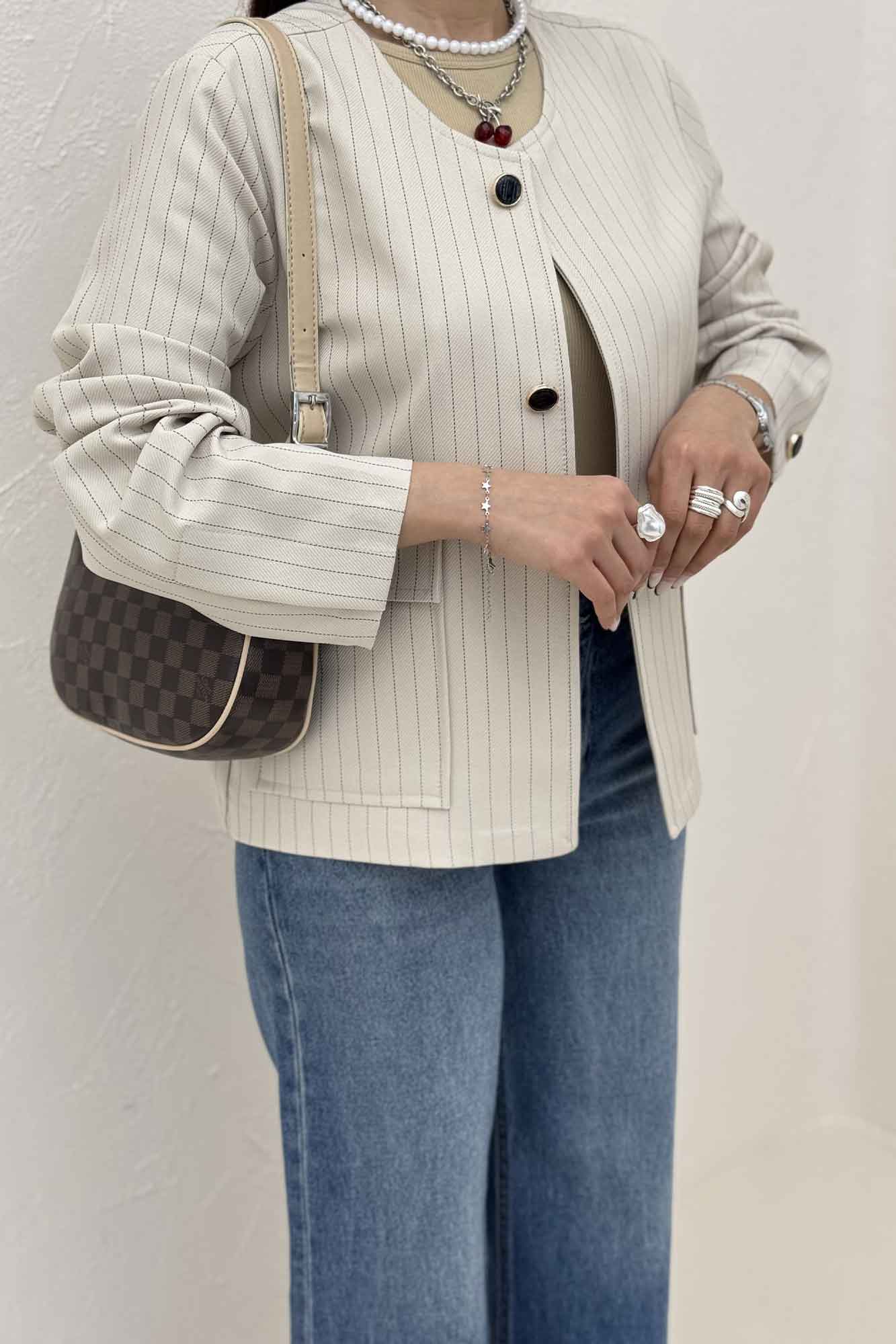 کت یقه گرد دو جیب پاکتی مازراتی دیپلمات 